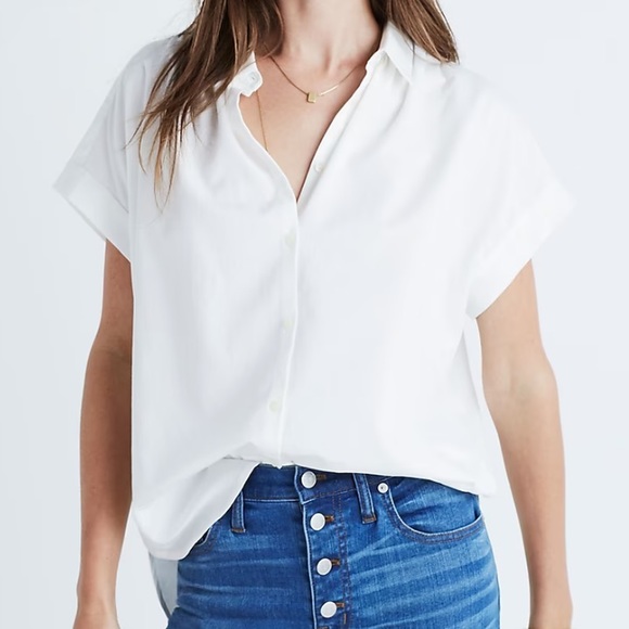 Madewell Tops - Madewell Central Shirt in Pure White